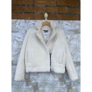 Noisy May sherpa cream cropped boxy style  size small jacket